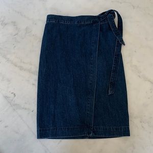 Madewell Jean Wrap Skirt